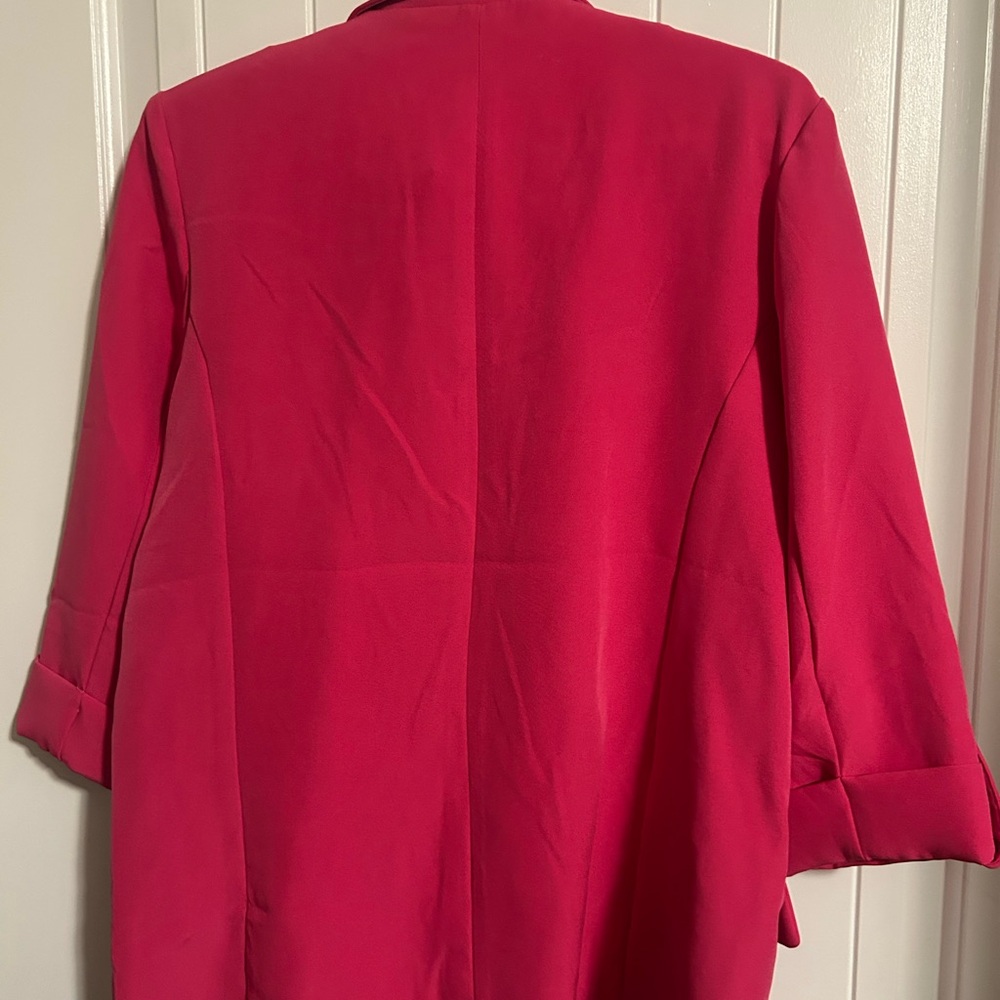Pink Open-Front Blazer Jacket Large - Picture 3 of 3